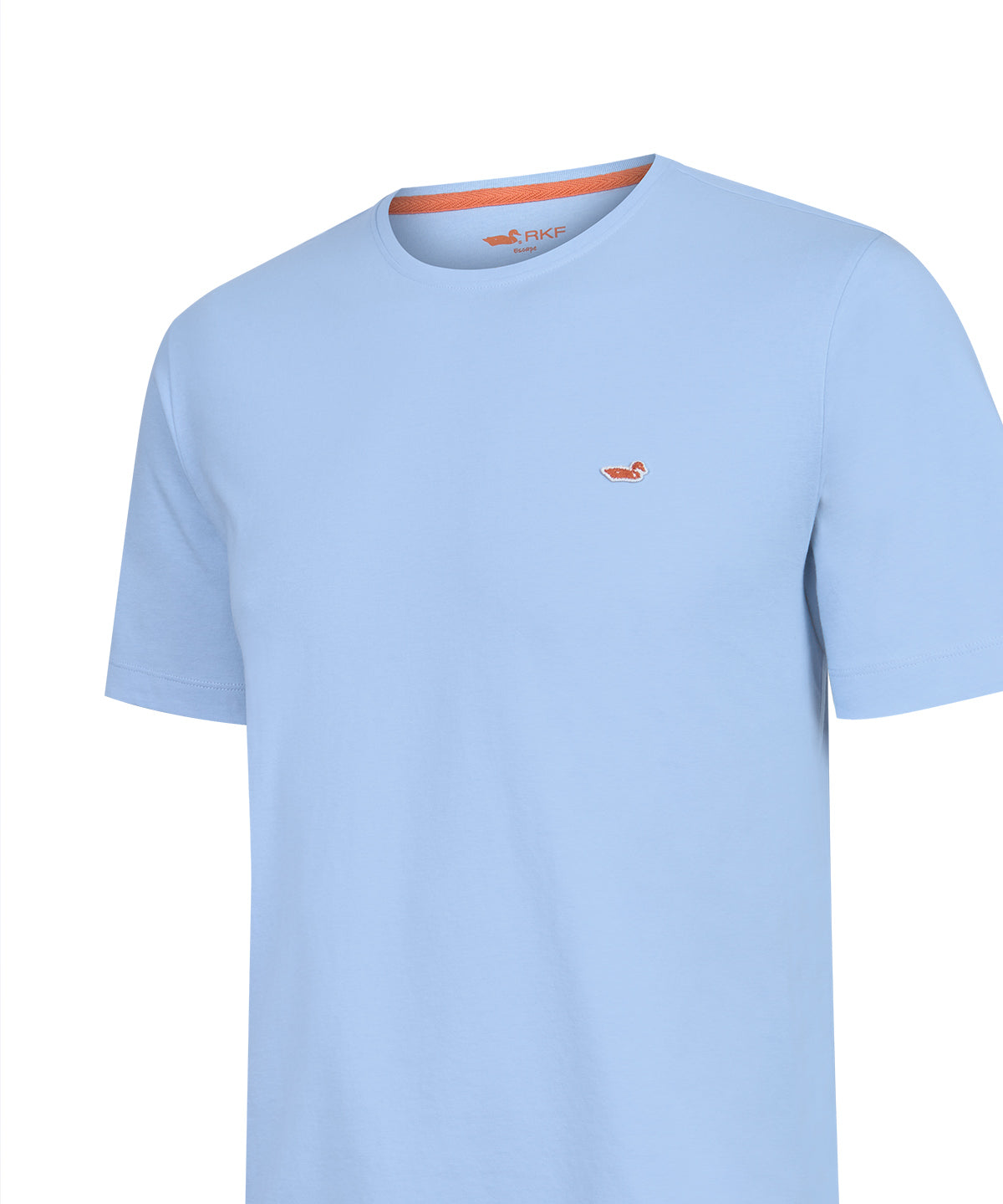 Polera Algodón Orgánico Hombre Basic Celeste Rockford