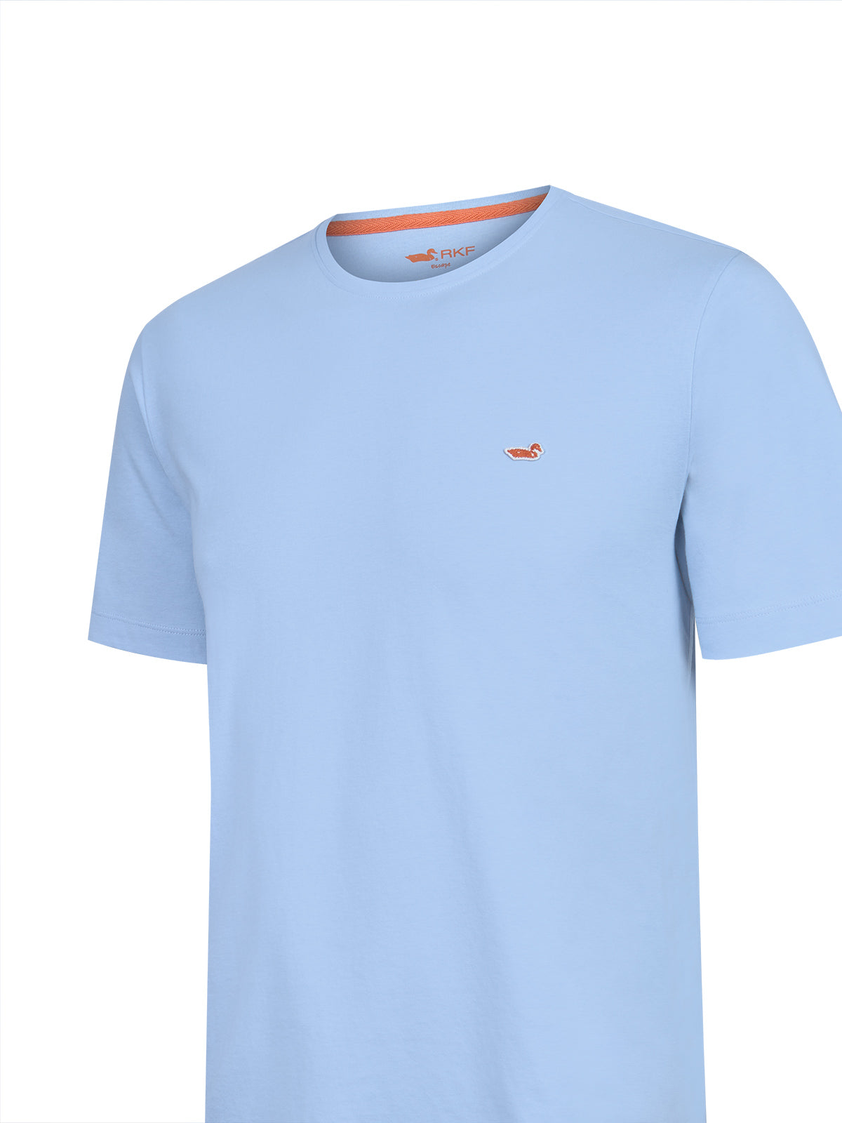 Polera Algodón Orgánico Hombre Basic Celeste Rockford