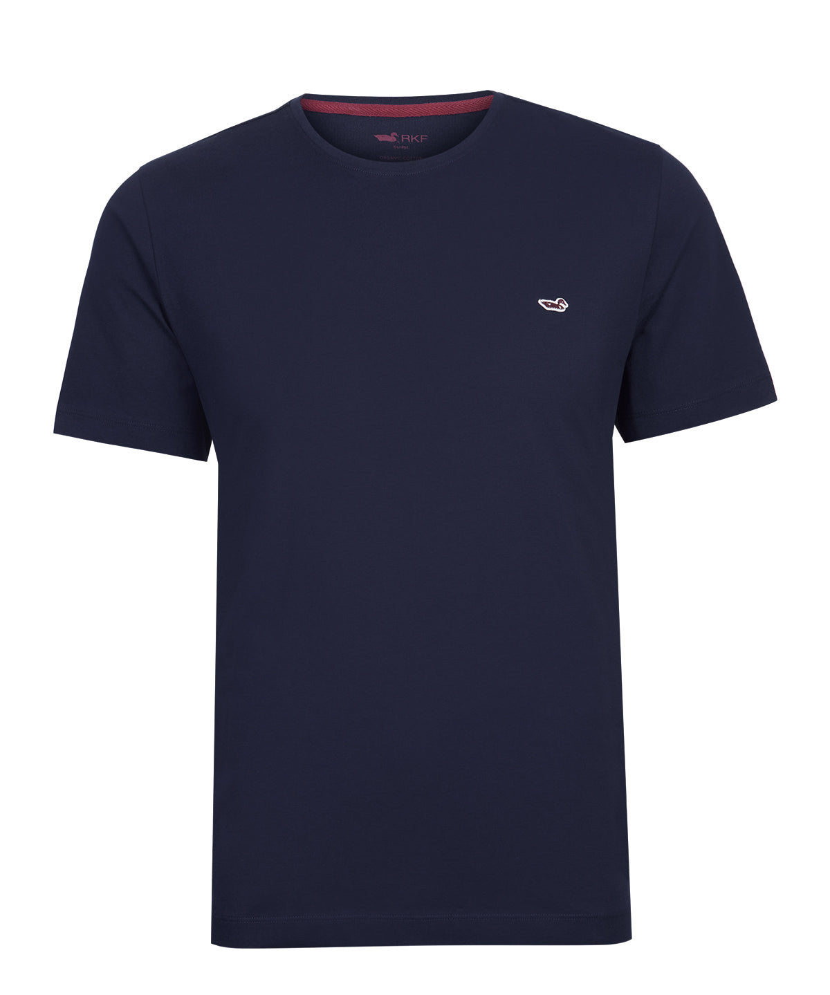 Polera Algodón Orgánico Hombre Basic Azul Rockford
