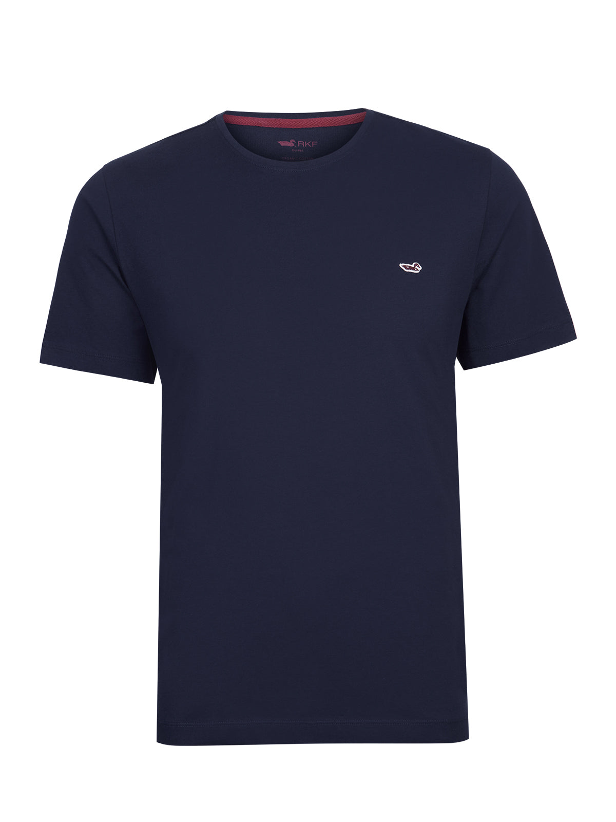 Polera Algodón Orgánico Hombre Basic Azul Rockford