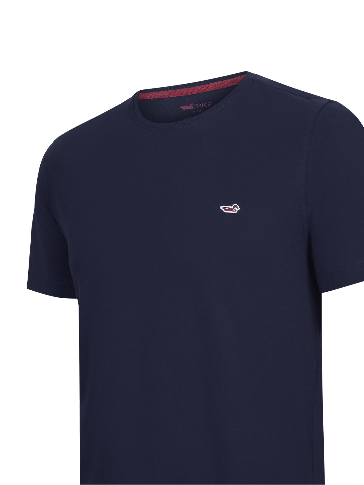 Polera Algodón Orgánico Hombre Basic Azul Rockford