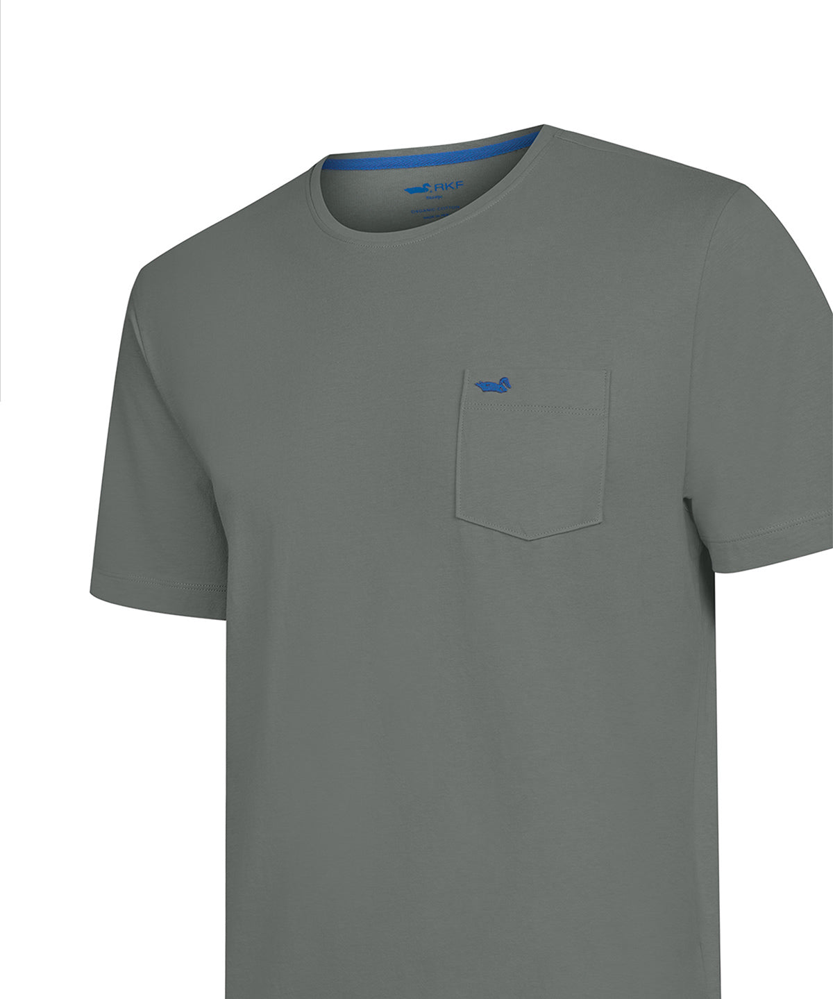 Polera Algodón Orgánico Hombre Basicpoc Gris Rockford