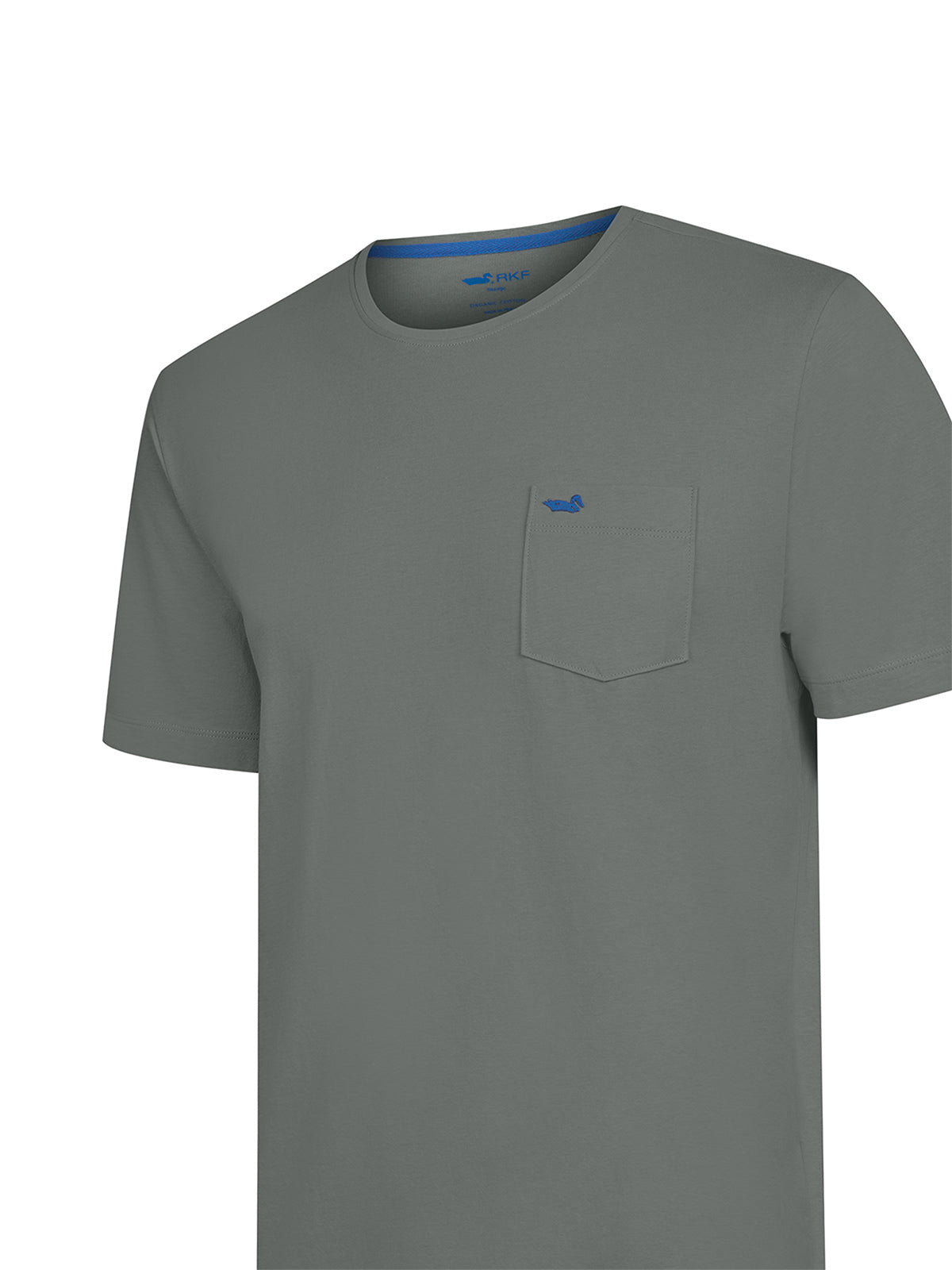 Polera Algodón Orgánico Hombre Basicpoc Gris Rockford