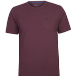Polera Algodón Orgánico Hombre Basicpoc Burdeo Rockford