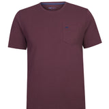 Polera Algodón Orgánico Hombre Basicpoc Burdeo Rockford