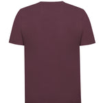 Polera Algodón Orgánico Hombre Basicpoc Burdeo Rockford