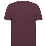 Polera Algodón Orgánico Hombre Basicpoc Burdeo Rockford