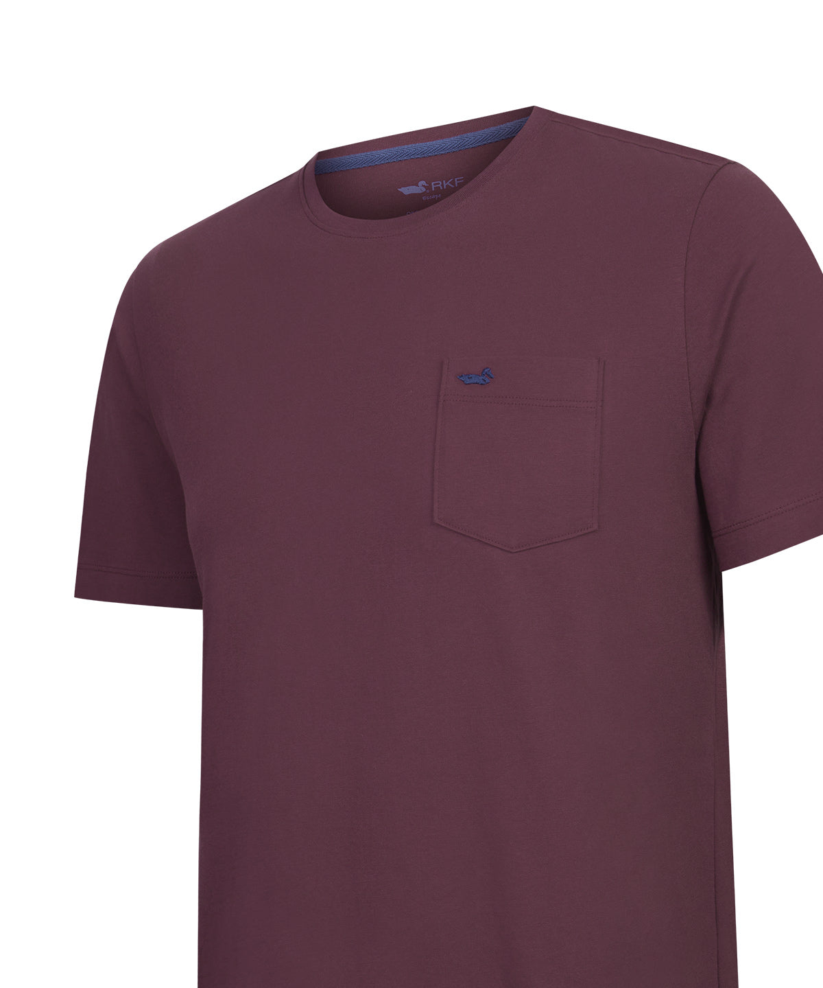 Polera Algodón Orgánico Hombre Basicpoc Burdeo Rockford