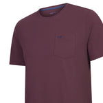 Polera Algodón Orgánico Hombre Basicpoc Burdeo Rockford