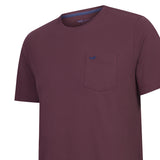 Polera Algodón Orgánico Hombre Basicpoc Burdeo Rockford