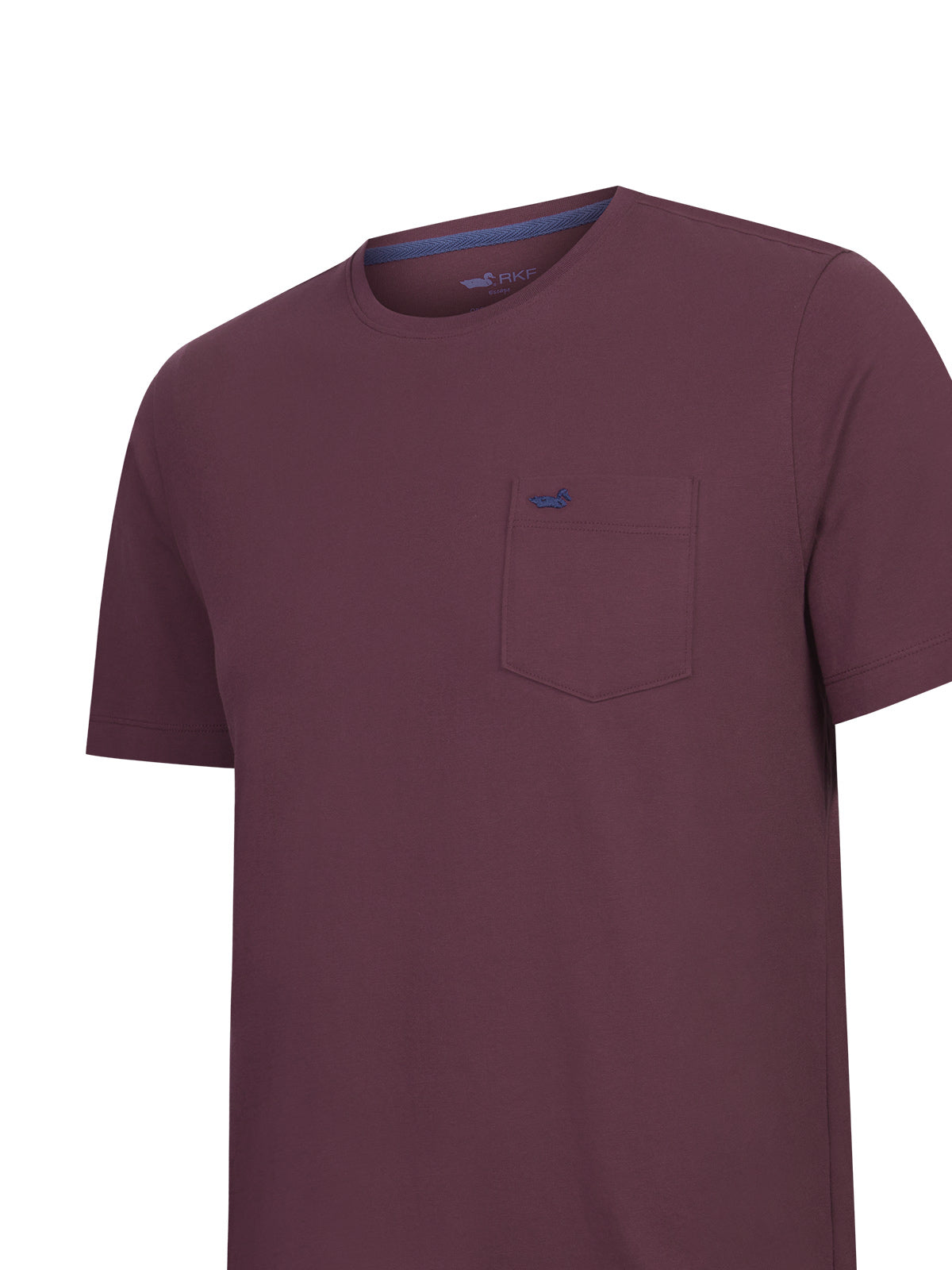 Polera Algodón Orgánico Hombre Basicpoc Burdeo Rockford