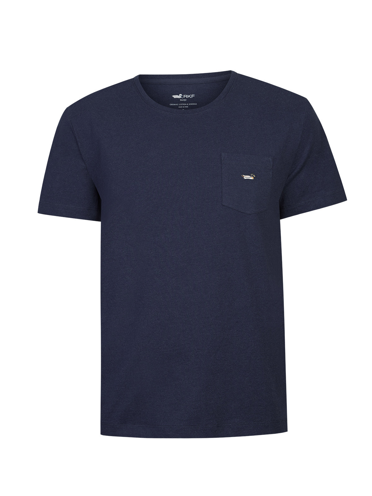 Polera Algodón Orgánico Hombre Drake Azul Rockford