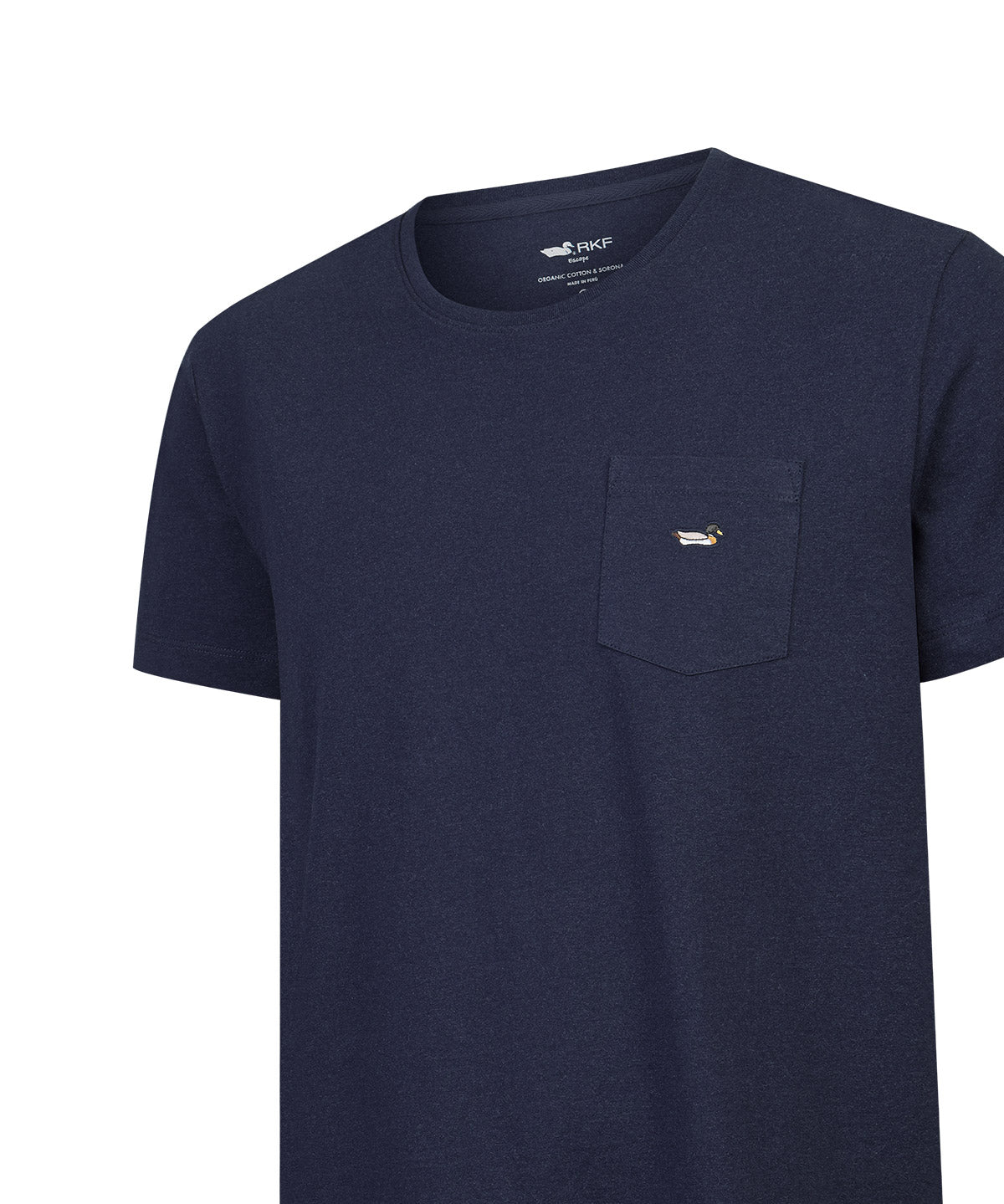 Polera Algodón Orgánico Hombre Drake Azul Rockford