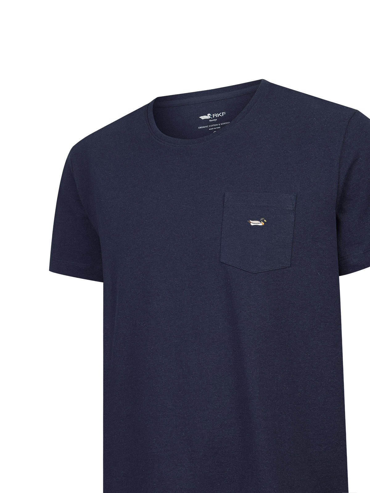 Polera Algodón Orgánico Hombre Drake Azul Rockford