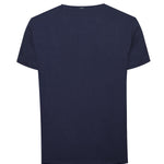 Polera Algodón Orgánico Hombre Drake Azul Rockford