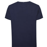 Polera Algodón Orgánico Hombre Drake Azul Rockford