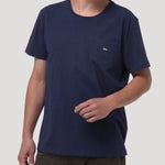 Polera Algodón Orgánico Hombre Drake Azul Rockford