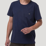 Polera Algodón Orgánico Hombre Drake Azul Rockford