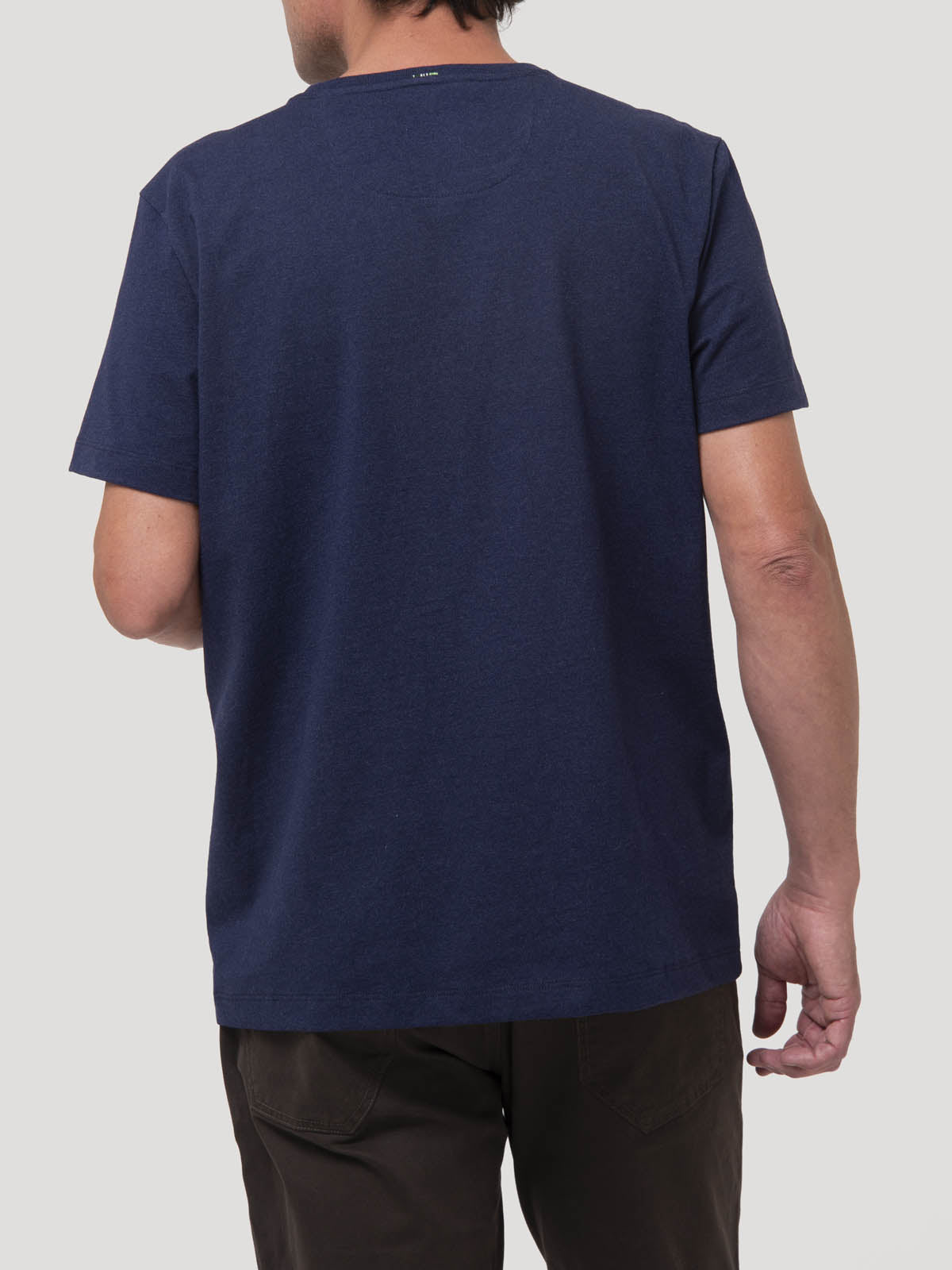 Polera Algodón Orgánico Hombre Drake Azul Rockford