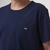 Polera Algodón Orgánico Hombre Drake Azul Rockford
