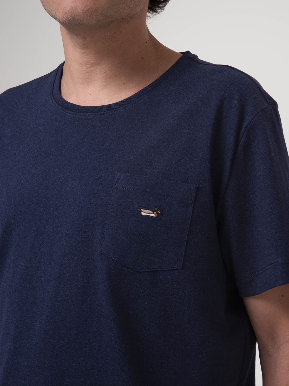 Polera Algodón Orgánico Hombre Drake Azul Rockford