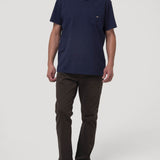 Polera Algodón Orgánico Hombre Drake Azul Rockford