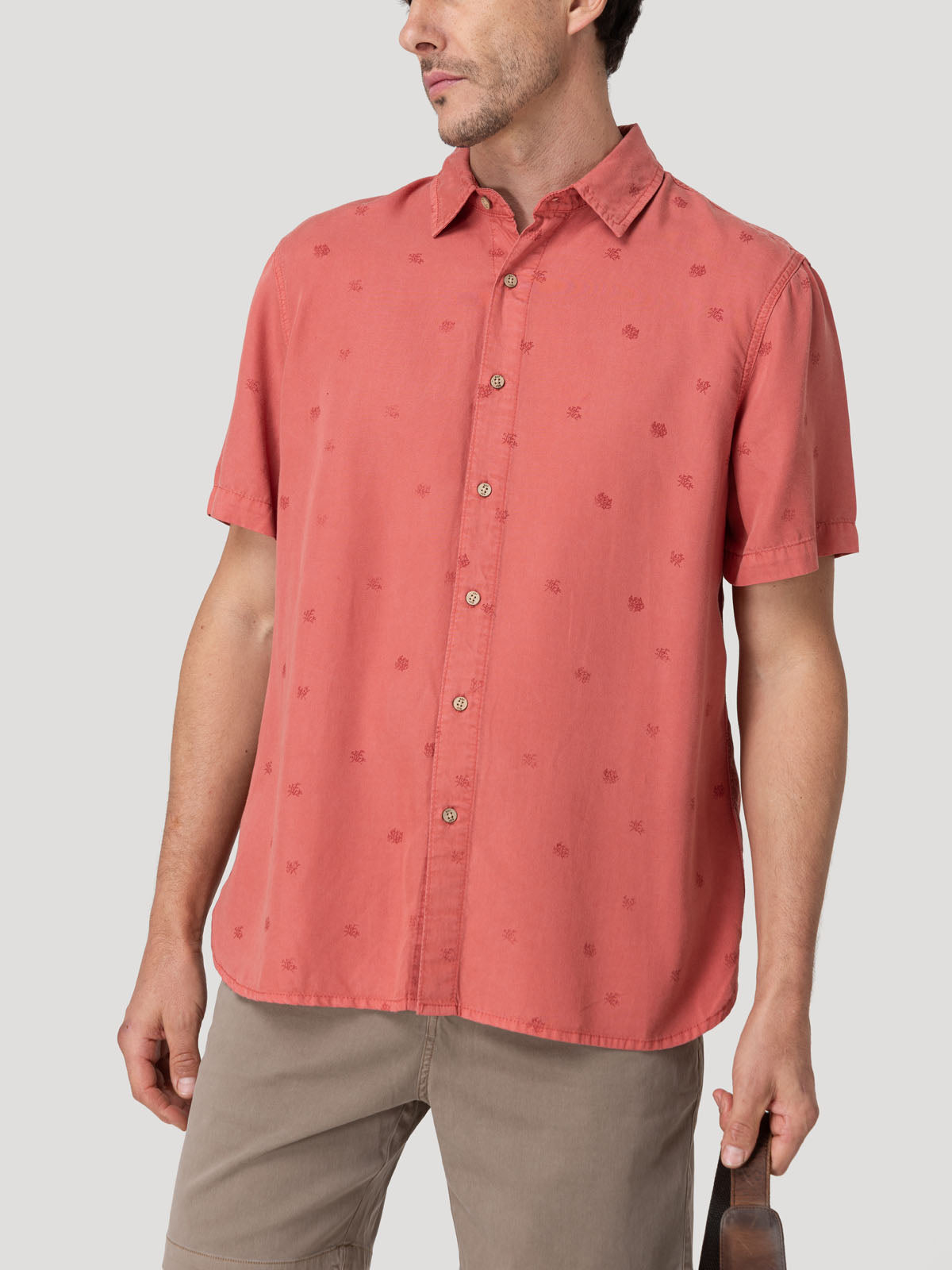Camisa Tencel Hombre Tencelprint Rojo Rockford
