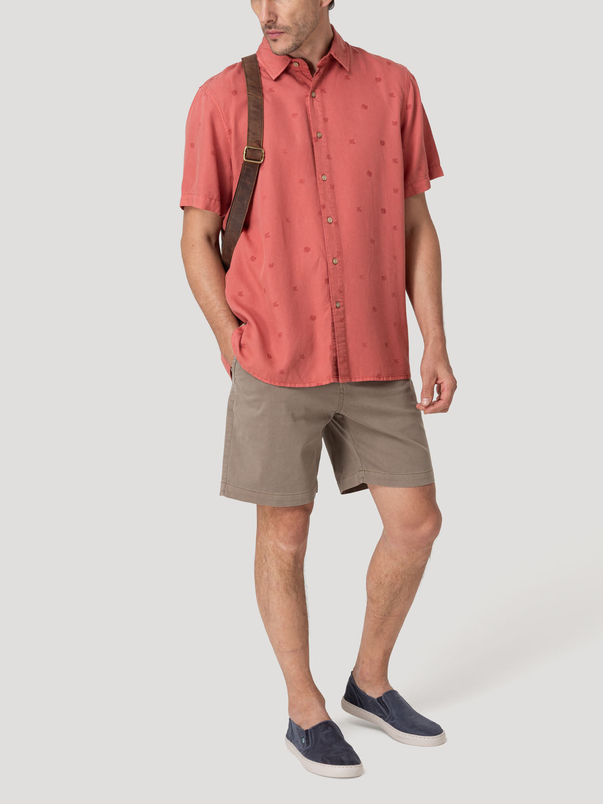 Camisa Tencel Hombre Tencelprint Rojo Rockford