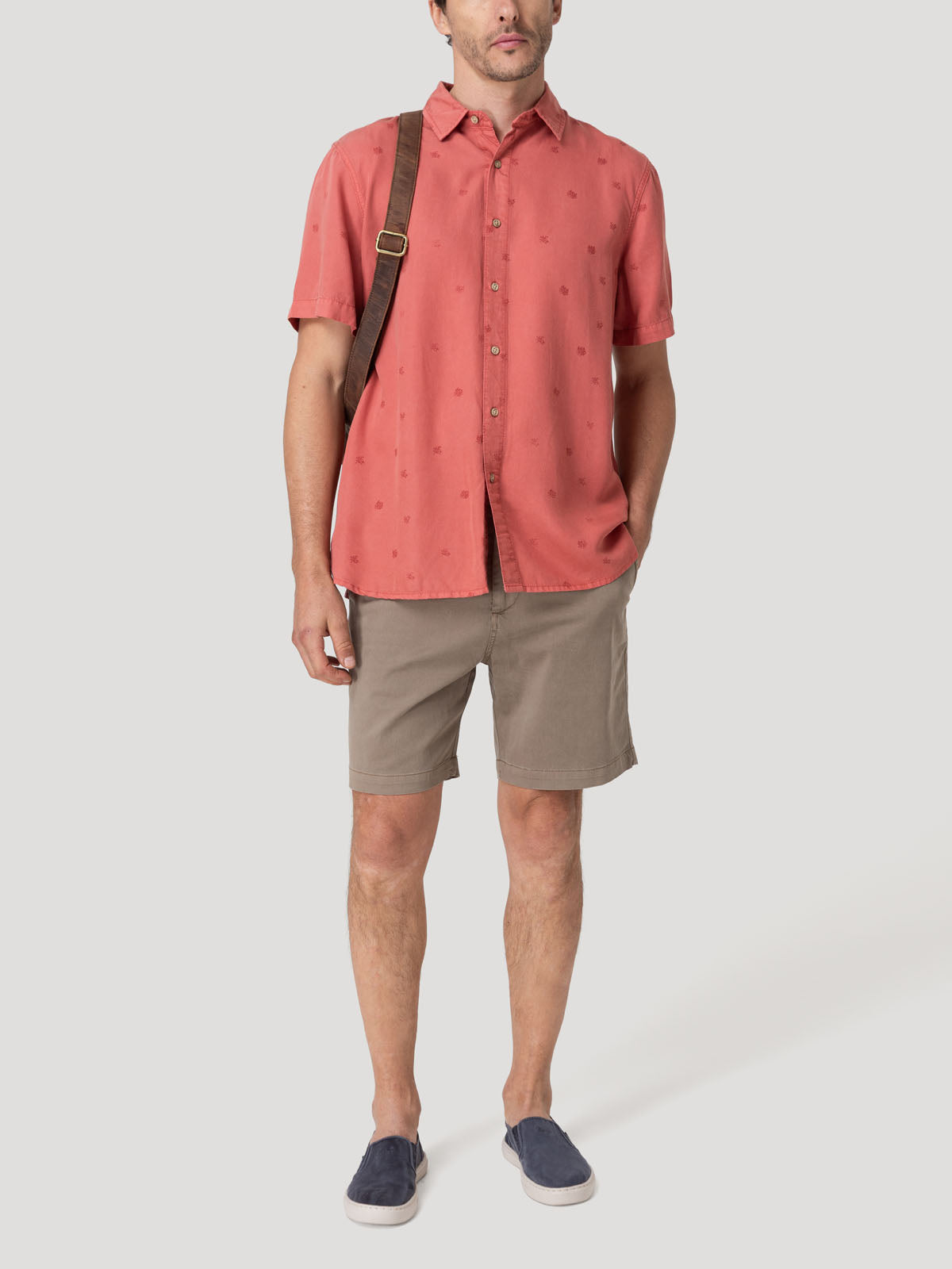 Camisa Tencel Hombre Tencelprint Rojo Rockford