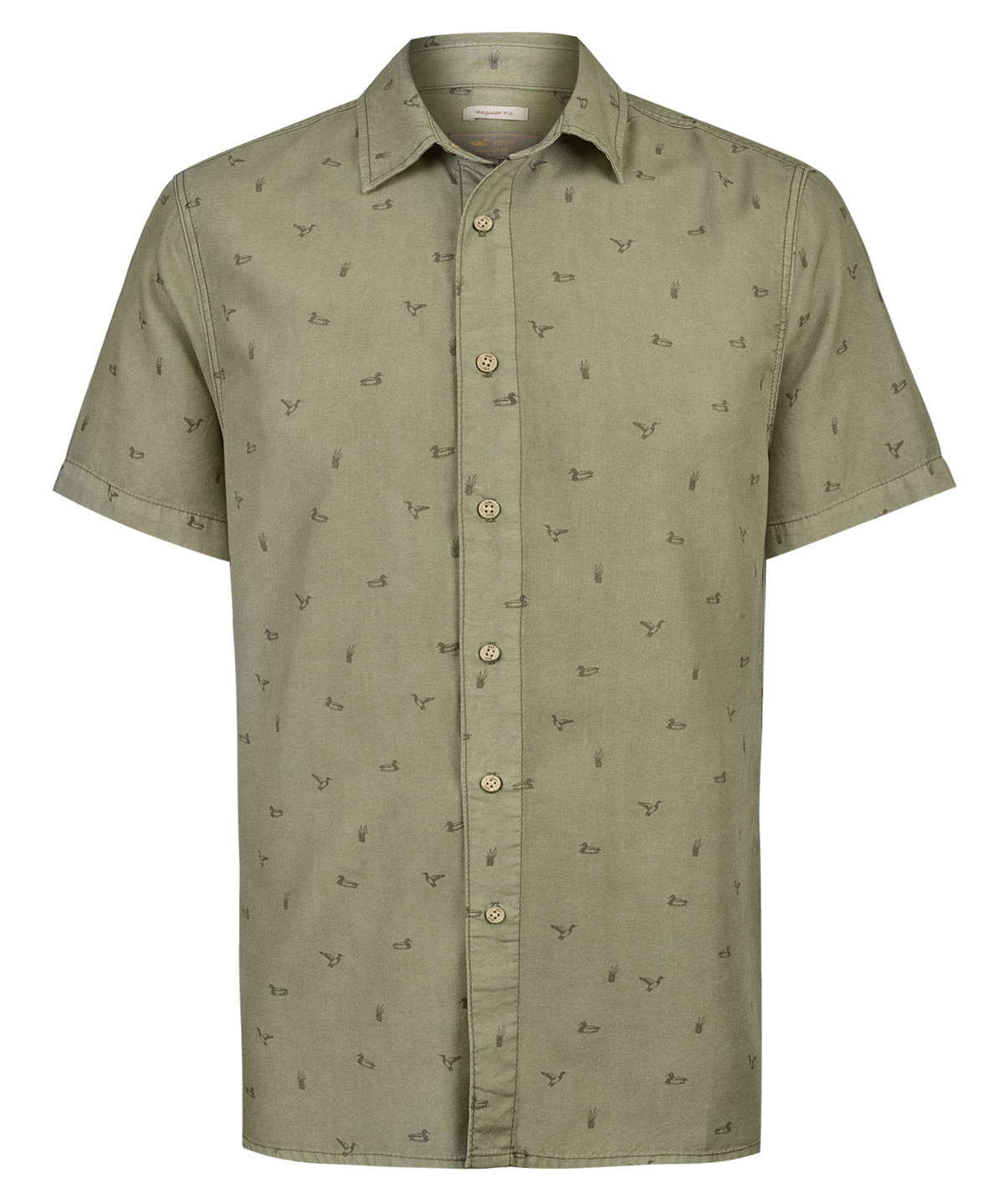Camisa Tencel Hombre Tencelprint Verde Rockford