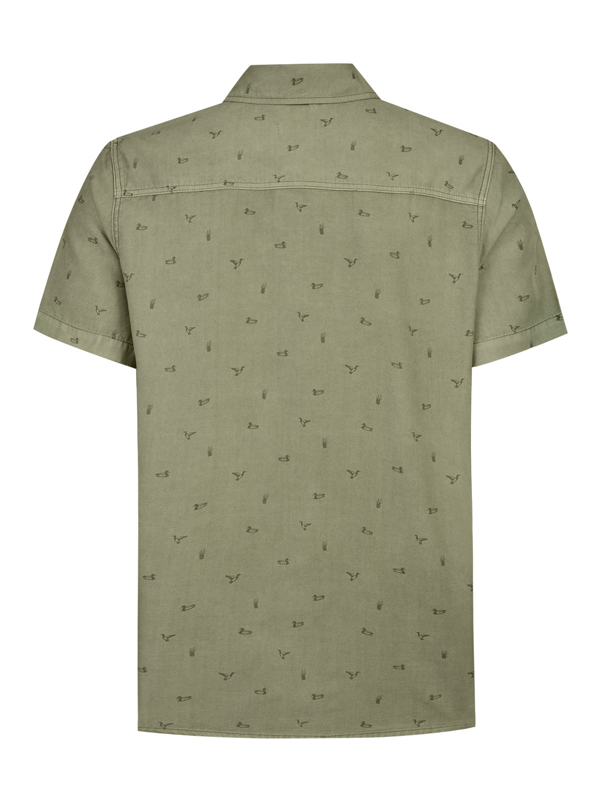 Camisa Tencel Hombre Tencelprint Verde Rockford