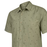 Camisa Tencel Hombre Tencelprint Verde Rockford