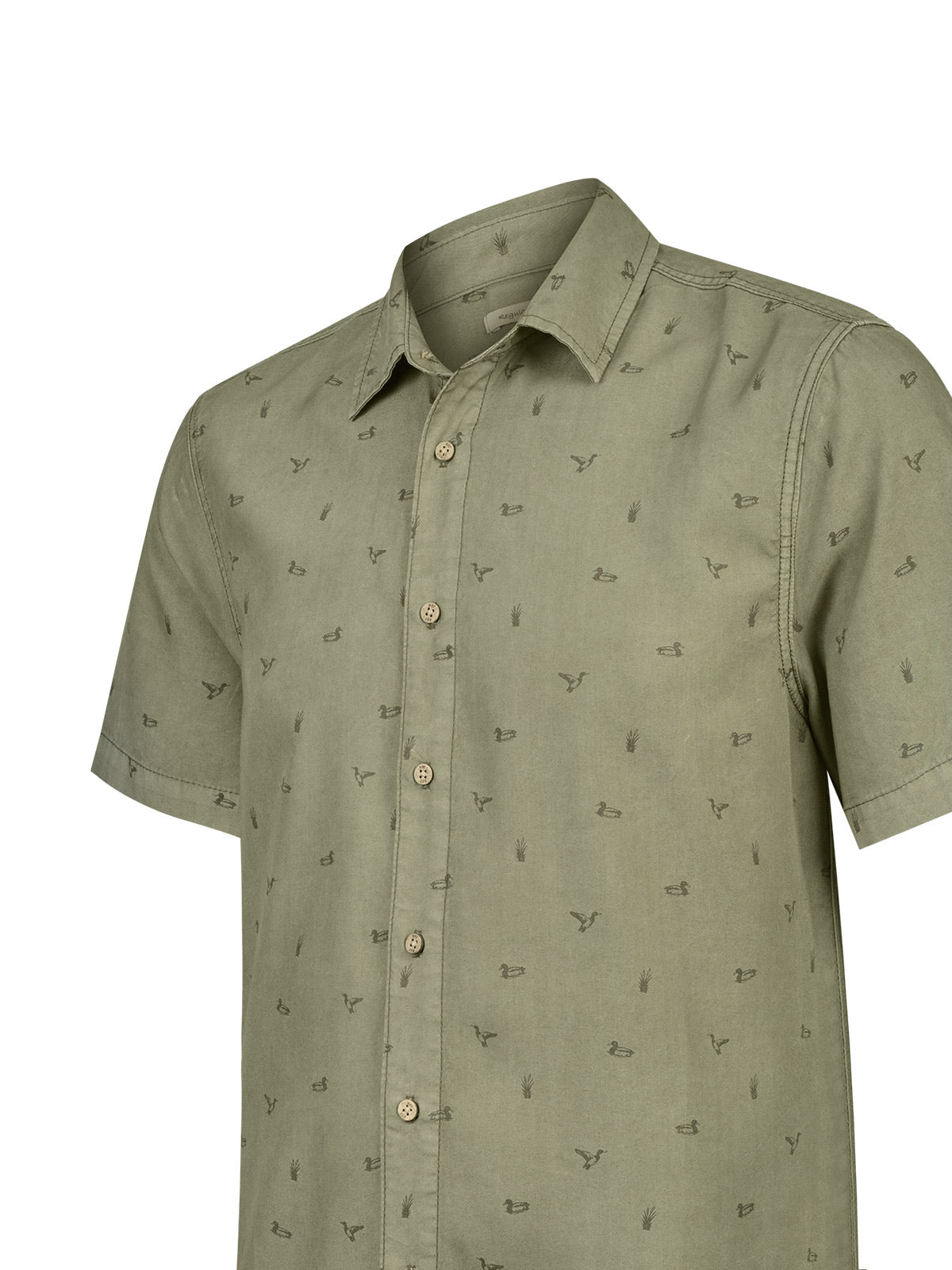 Camisa Tencel Hombre Tencelprint Verde Rockford