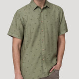 Camisa Tencel Hombre Tencelprint Verde Rockford