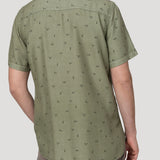 Camisa Tencel Hombre Tencelprint Verde Rockford