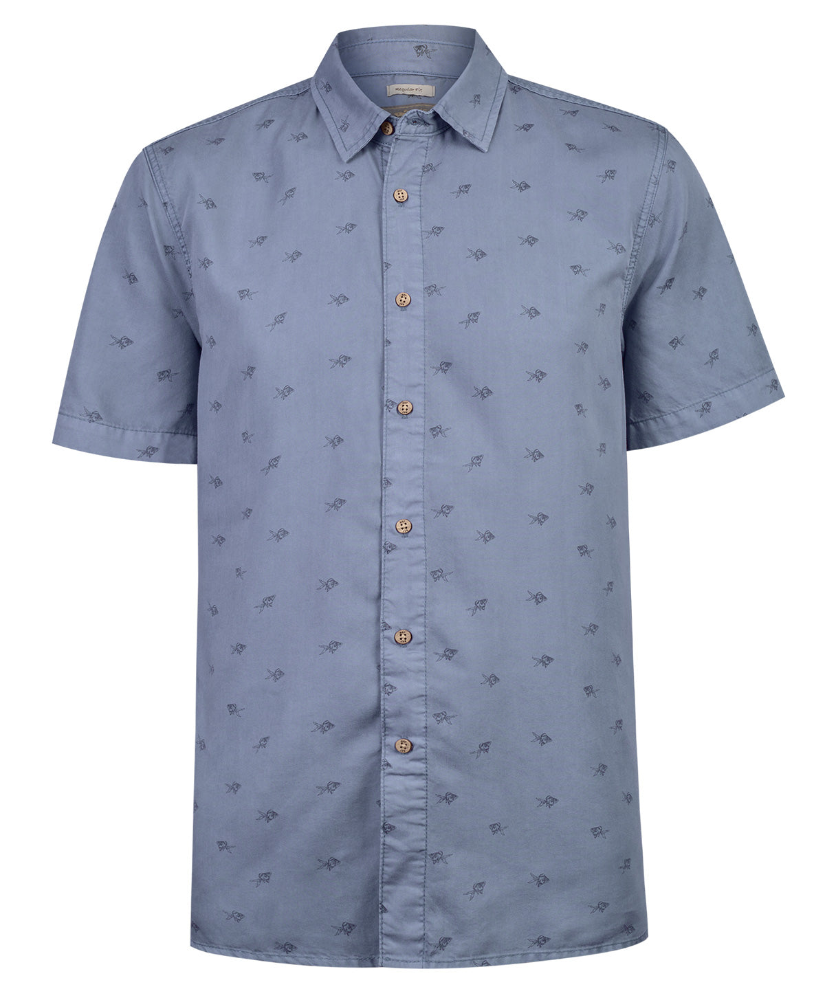 Camisa Tencel Hombre Tencelprint Azul Rockford