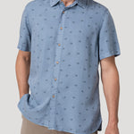 Camisa Tencel Hombre Tencelprint Azul Rockford