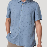 Camisa Tencel Hombre Tencelprint Azul Rockford