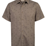 Camisa Tencel Hombre Tencelprint Café Rockford