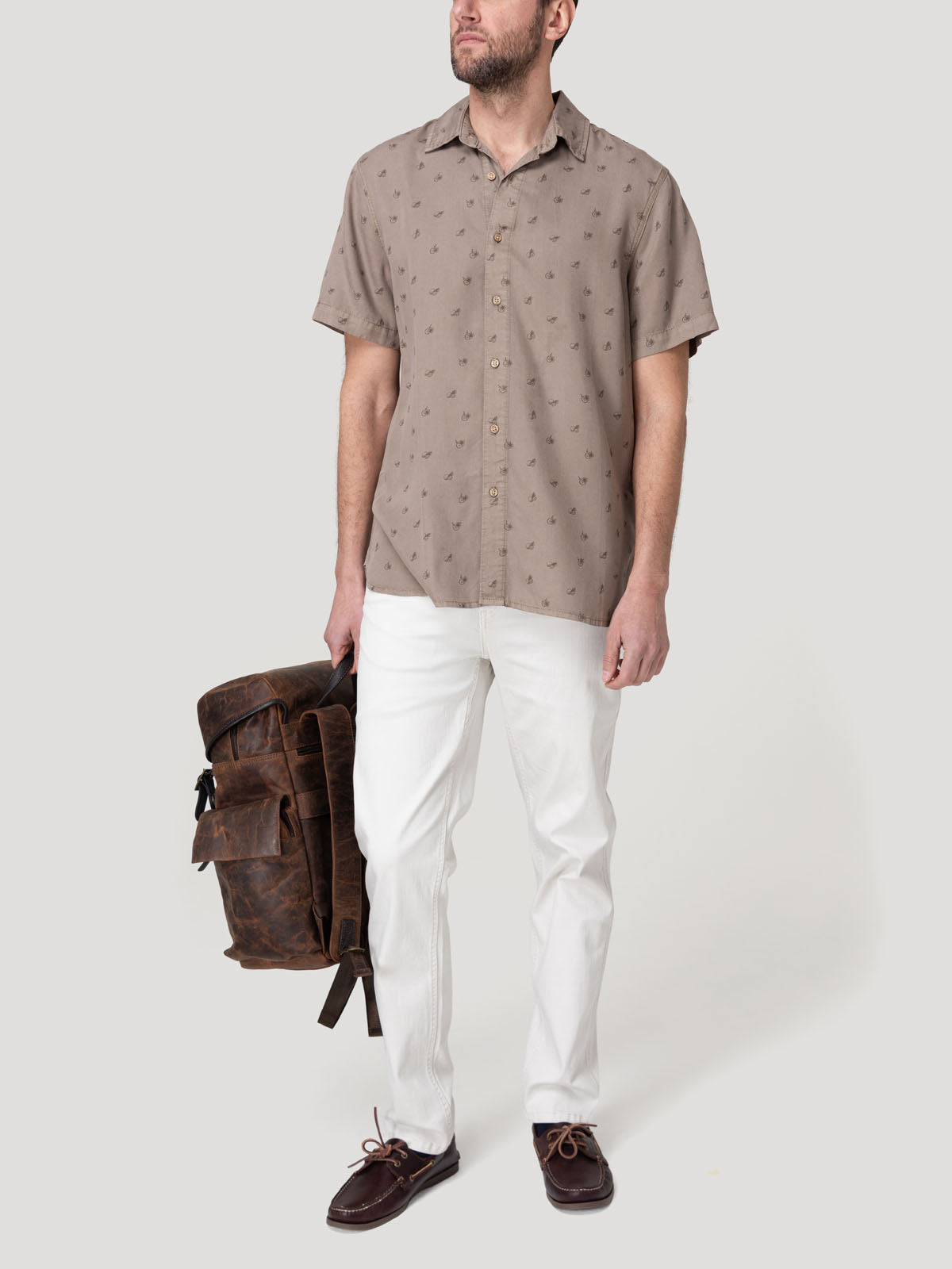 Jeans Fibras Recicladas Hombre Baycolor Beige Rockford