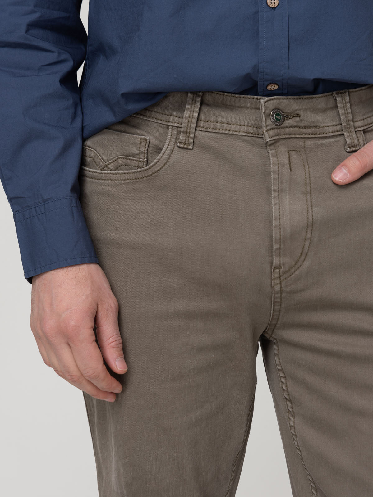 Jeans Fibras Recicladas Hombre Baycolor Verde Rockford