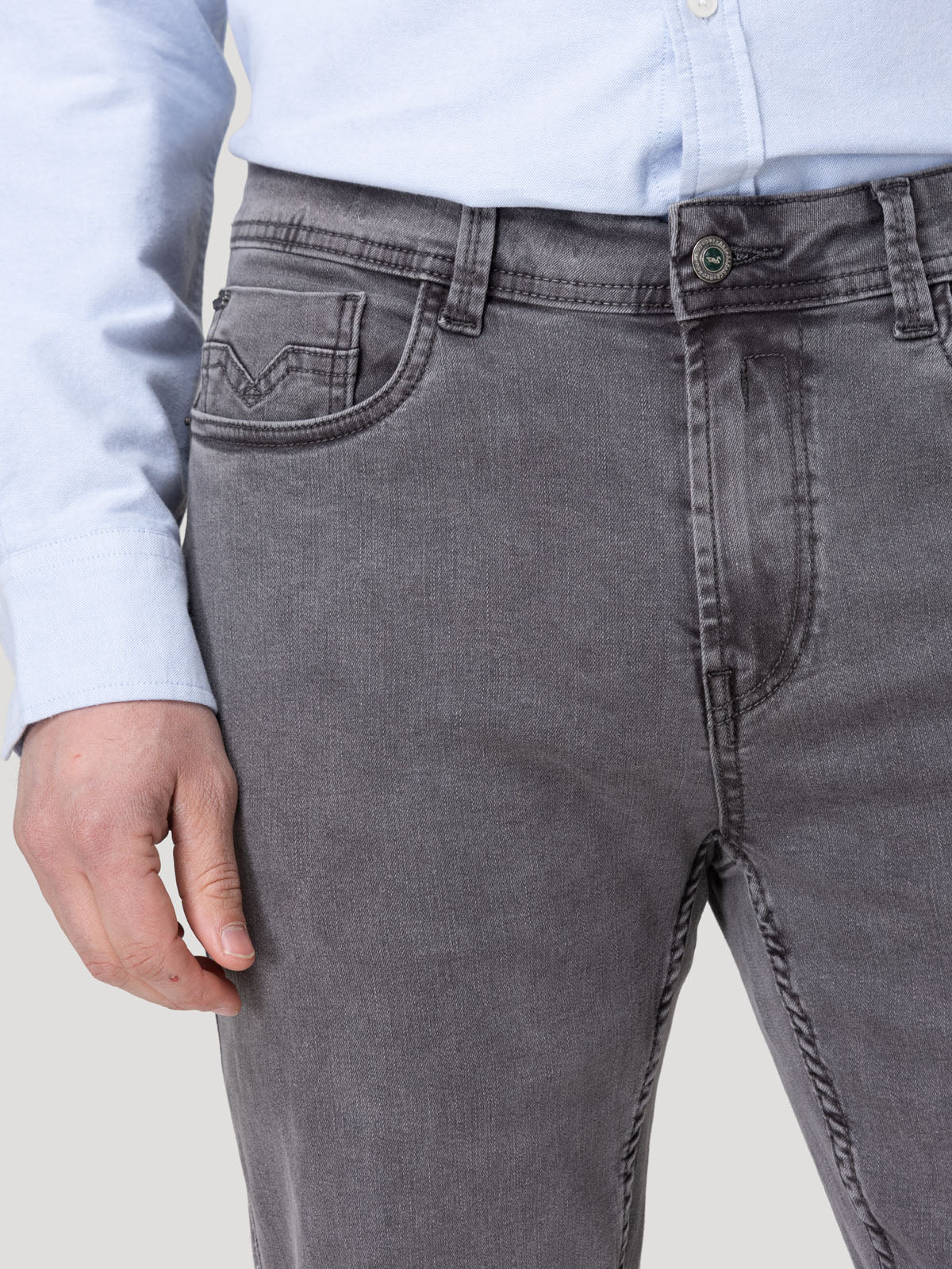 Jeans Fibras Recicladas Hombre Baycolor Gris Rockford