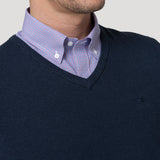 Sweater Algodón Orgánico Hombre Rivo Azul Rockford