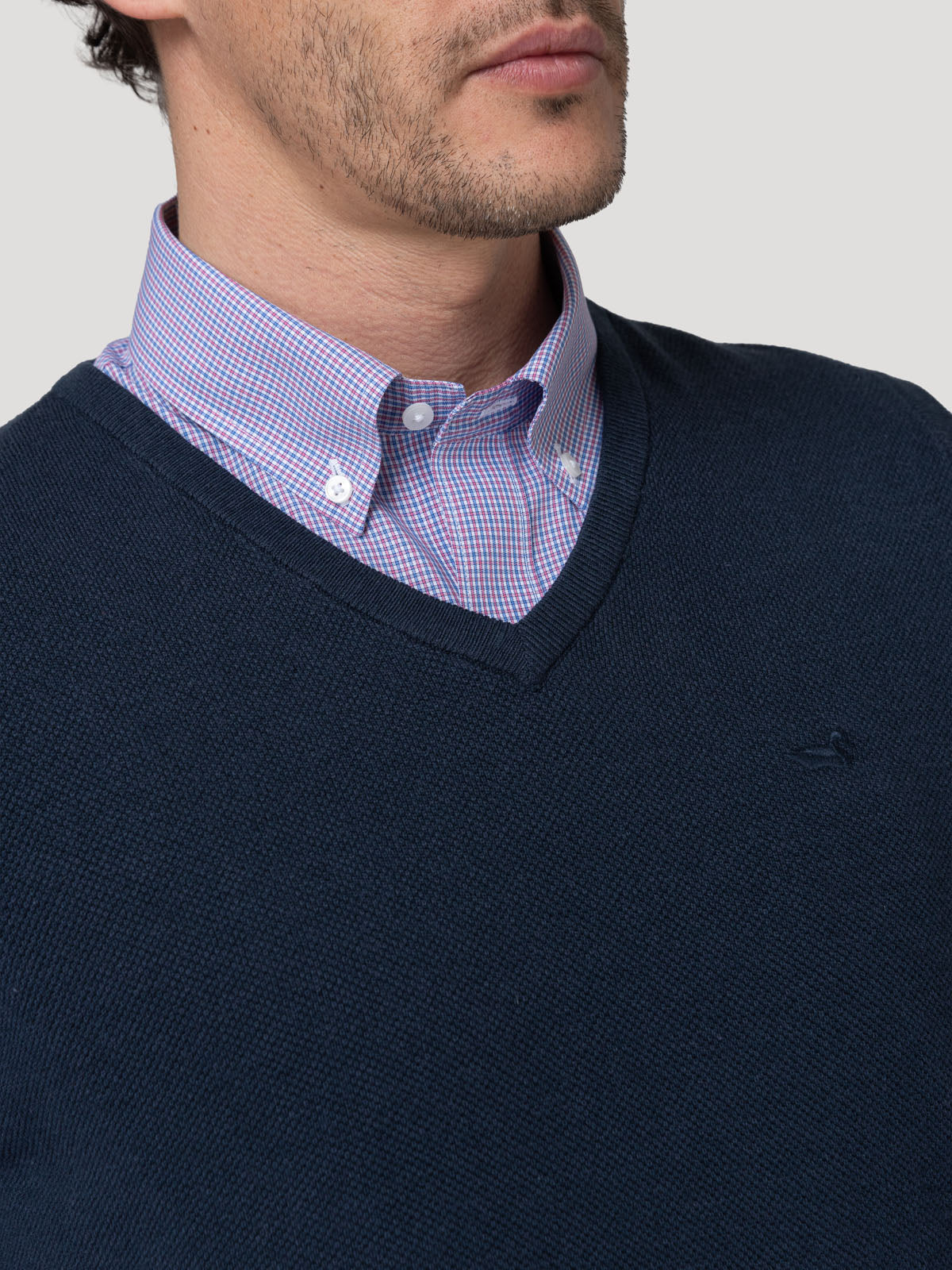 Sweater Algodón Orgánico Hombre Rivo Azul Rockford