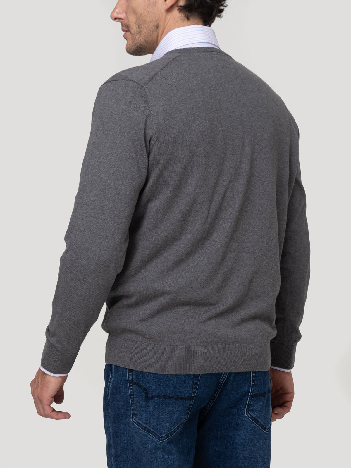 Sweater Algodón Orgánico Hombre Angriv Celeste Rockford
