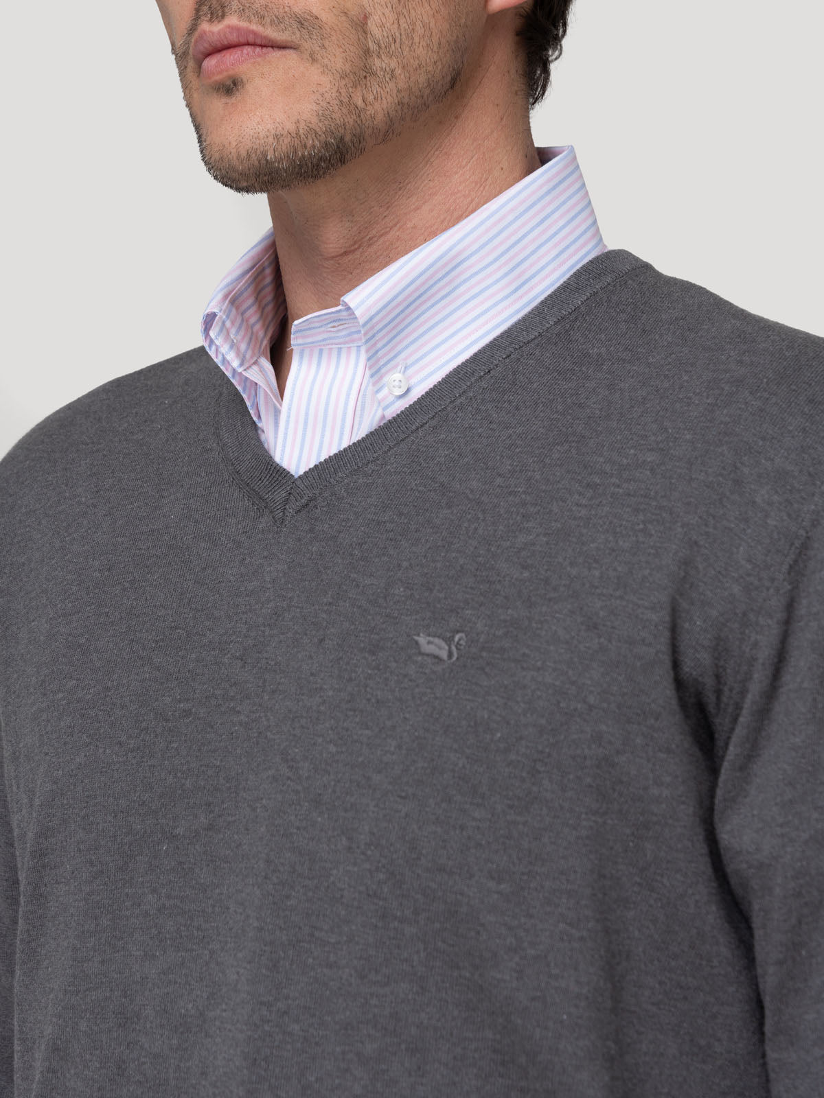 Sweater Algodón Orgánico Hombre Angriv Celeste Rockford