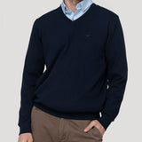 Sweater Algodón Orgánico Hombre Angriv Marino Rockford