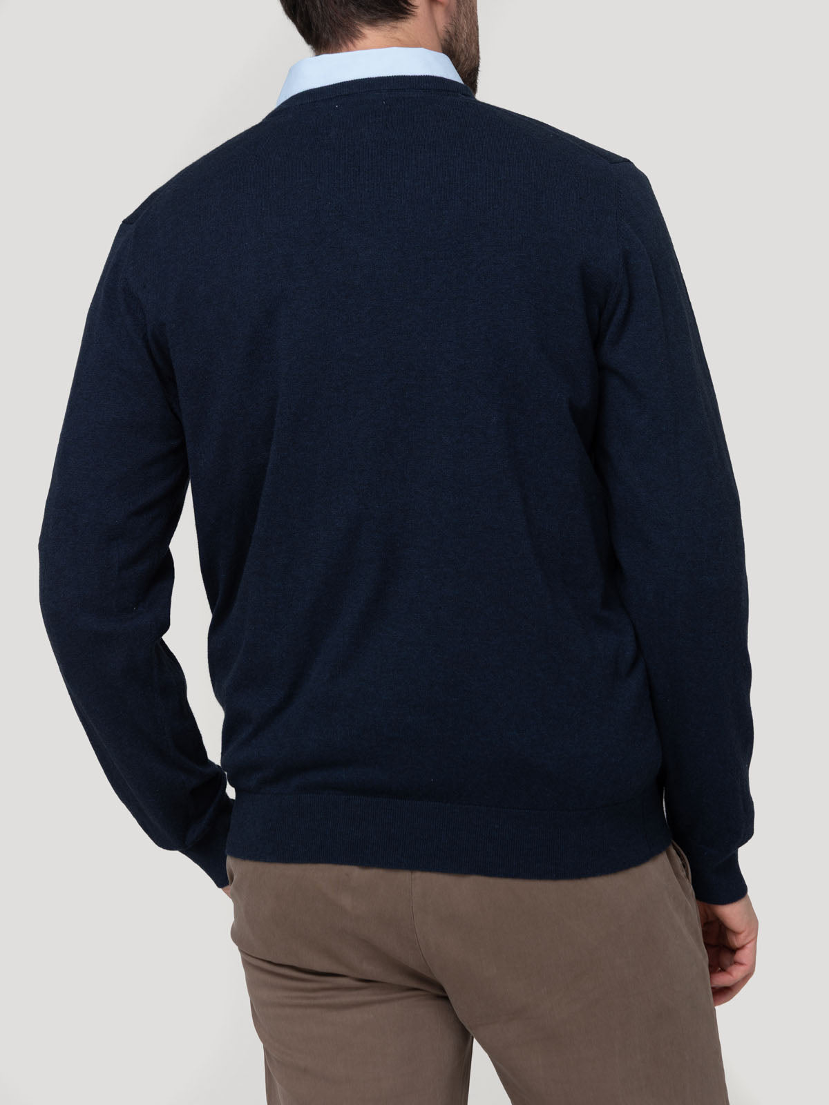 Sweater Algodón Orgánico Hombre Angriv Marino Rockford