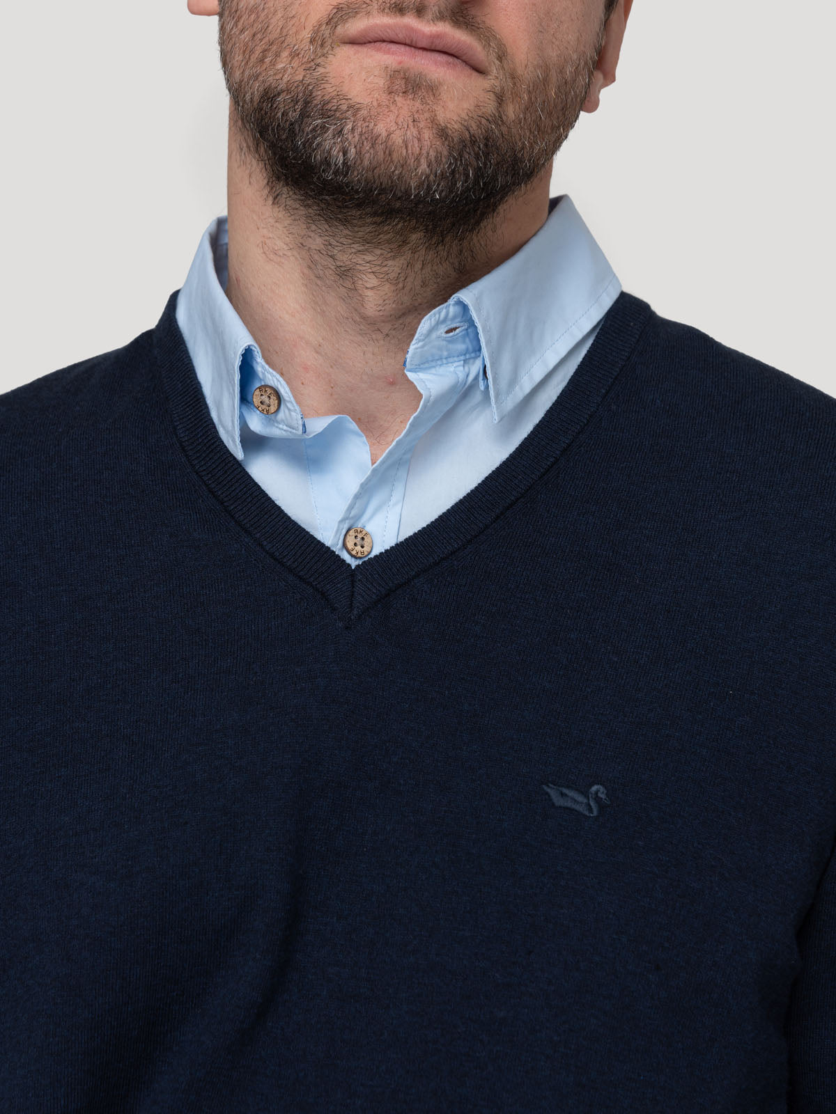 Sweater Algodón Orgánico Hombre Angriv Marino Rockford