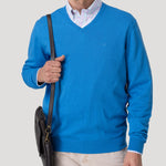 Sweater Algodón Orgánico Hombre Angriv Azul Rockford